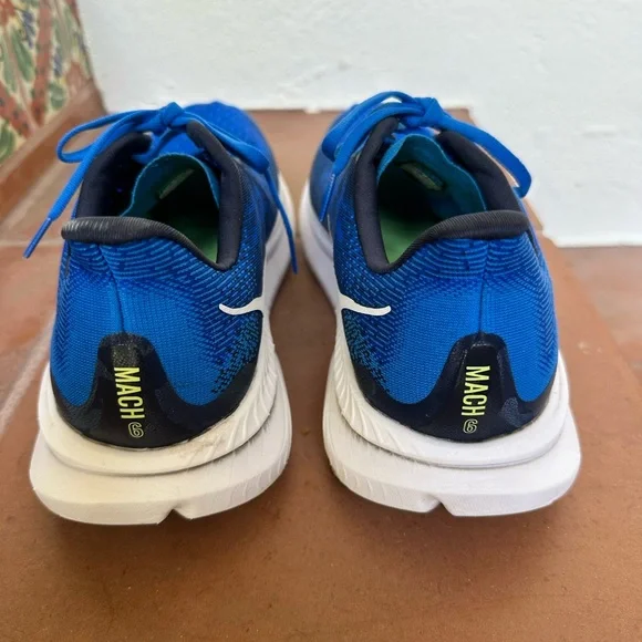 HOKA ONE ONE MACH 6 Men’s running shoes size 10.5 Wide (2E) Royal blue/green - Picture 2 of 7